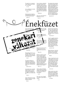 Énekfüzet zenekari változat
