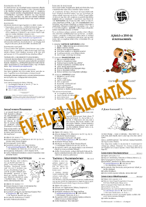 Ajánló a 2010-es kurzusainkból